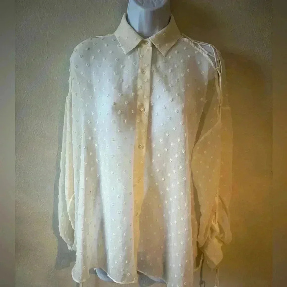 IRO lace‎ up sleeve blouse 34 - Picture 1 of 7